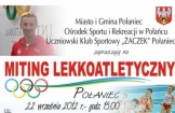MITING LEKKOATLETYCZNY W POŁAŃCU JUŻ W SOBOTĘ 